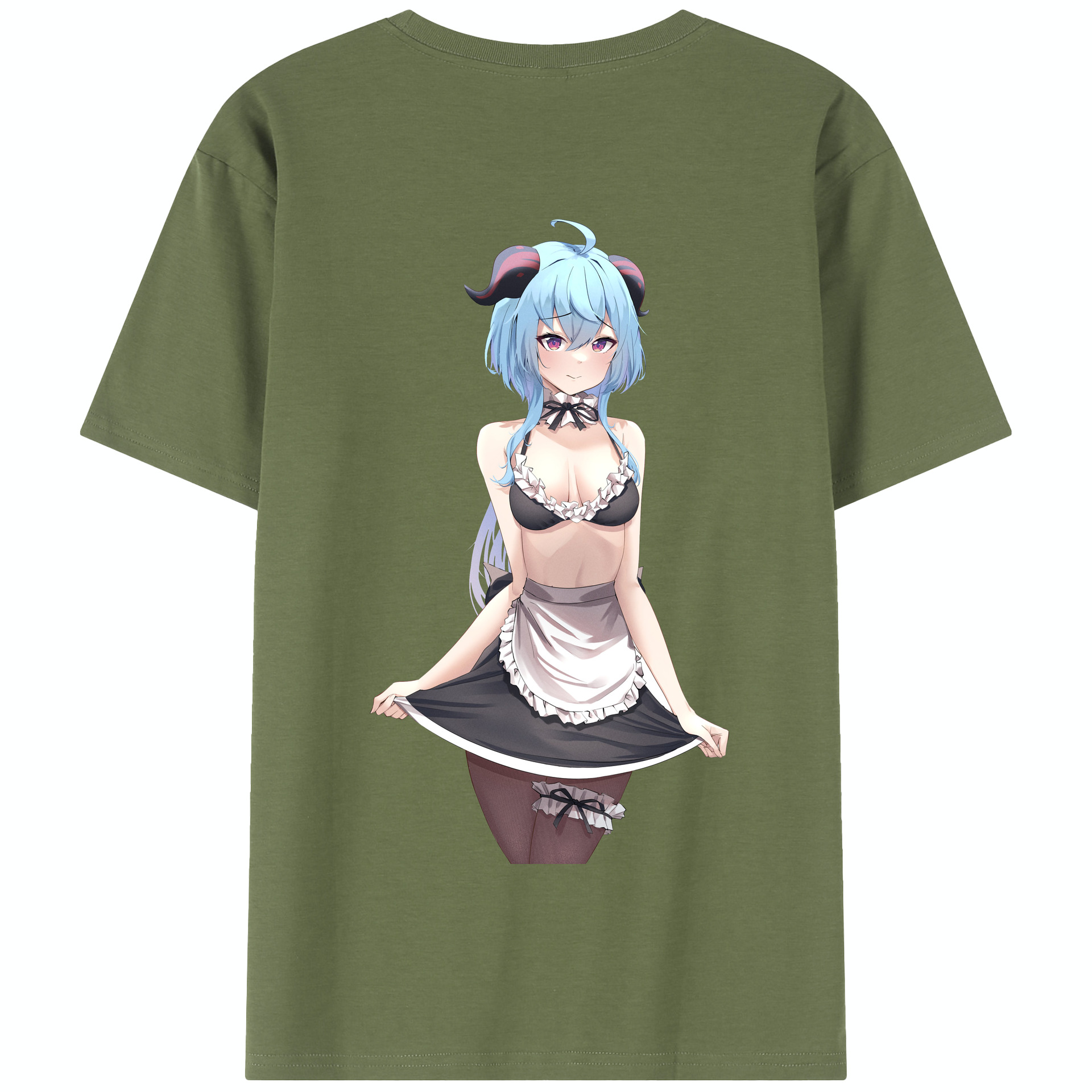 げんし神 甘雨 かんう genshin Ganyu 綿100％半袖Tシャツ（背面プリント）
